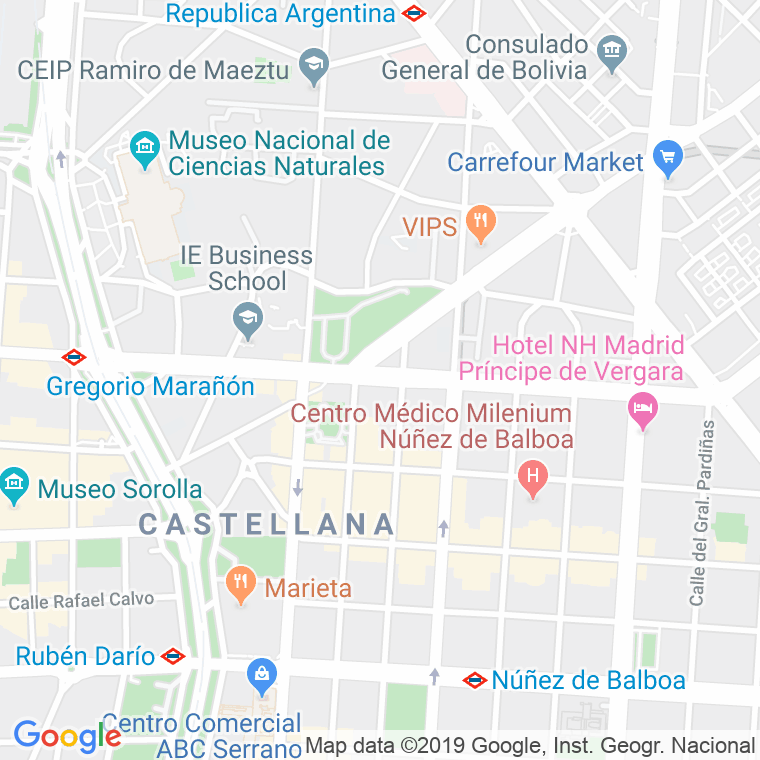 Código Postal calle Maria De Molina en Madrid