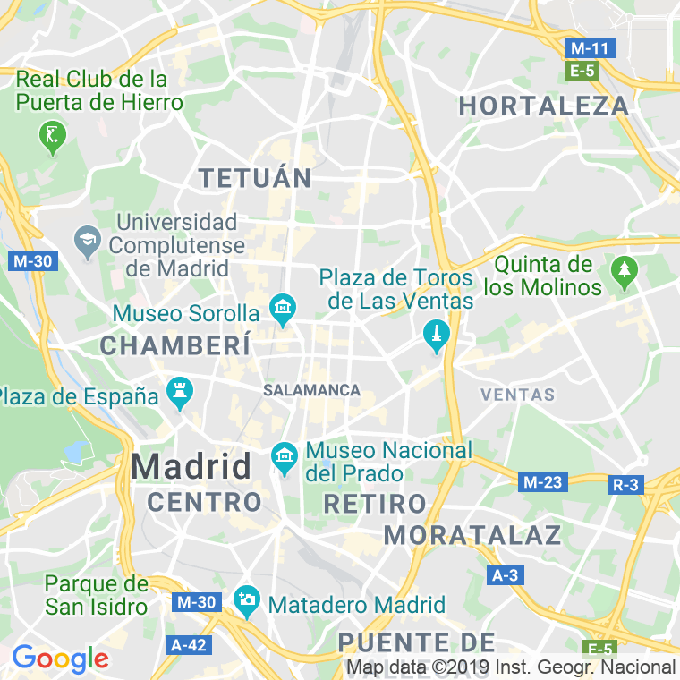 Código Postal calle Marti en Madrid