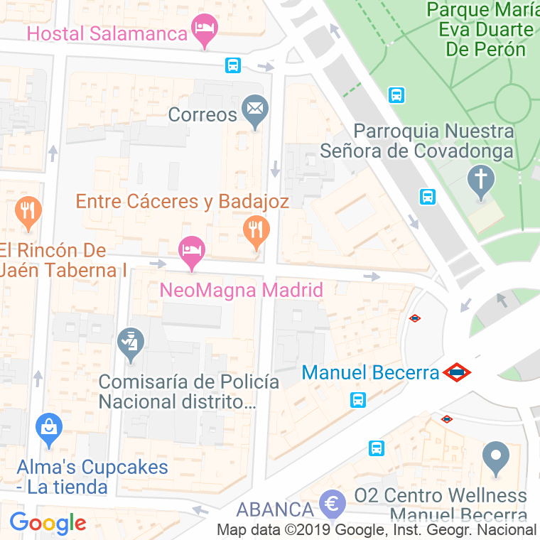 Código Postal calle Martires Concepcionistas en Madrid