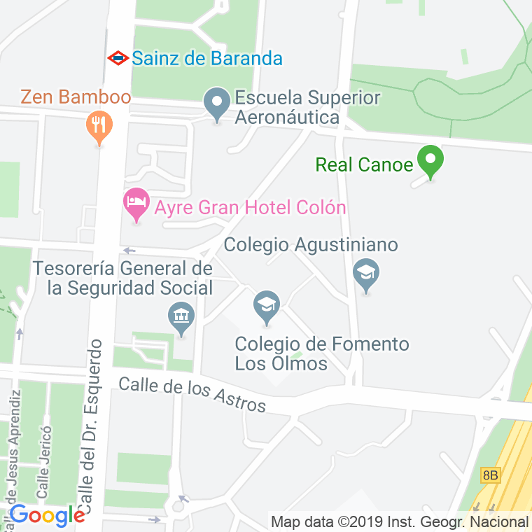 Código Postal calle Can Menor, pasaje en Madrid