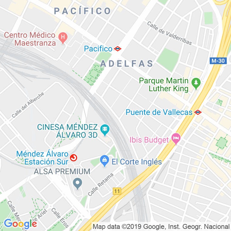 Código Postal calle Cerro De La Plata en Madrid
