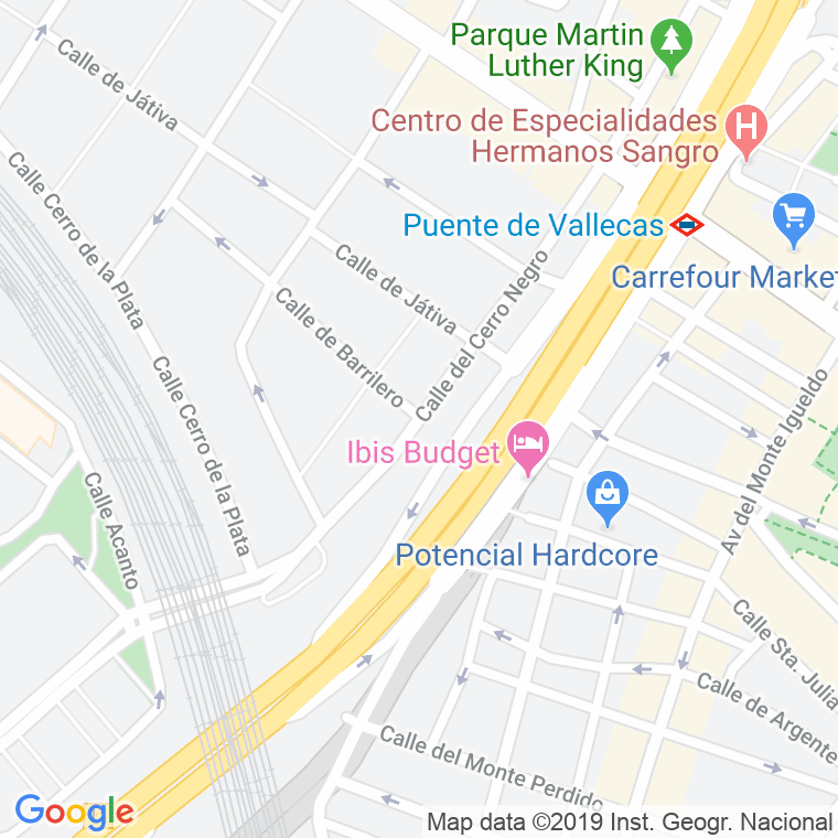 Código Postal calle Cerro Negro en Madrid