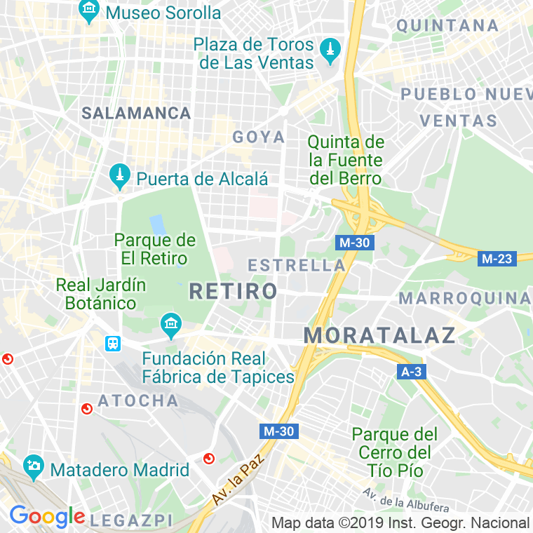 Código Postal calle Doctor Esquerdo   (Impares Del 55 Al Final)  (Pares Del 44 Al Final) en Madrid