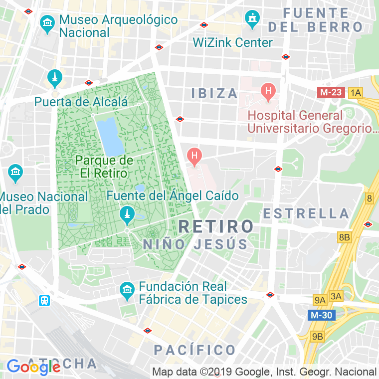 Código Postal calle Menendez Pelayo, avenida (Impares Del 71 Al Final)  (Pares Del 16 Al Final) en Madrid