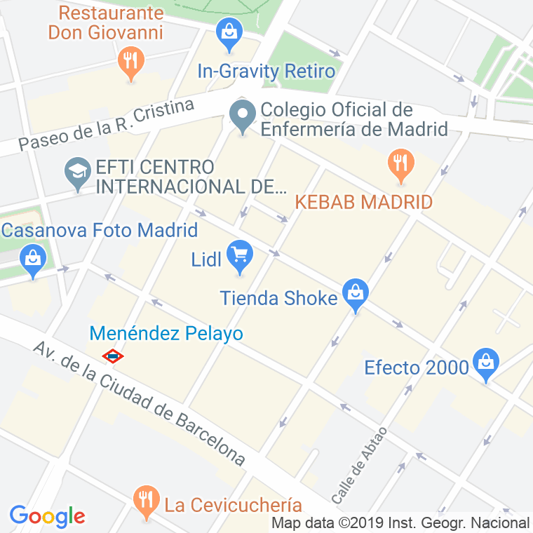 Código Postal calle Narciso Serra en Madrid