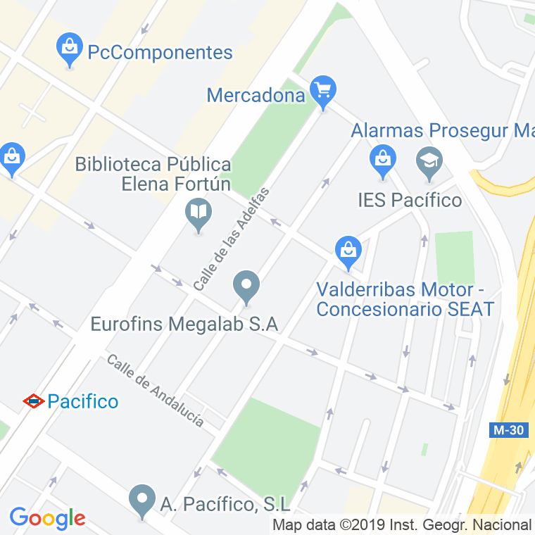 Código Postal calle Pajaritos en Madrid