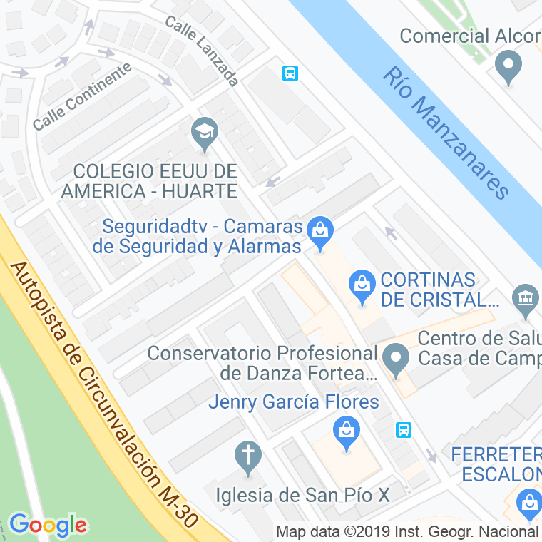 Código Postal calle Santa Comba en Madrid