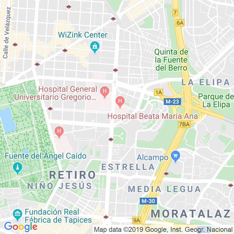 Código Postal calle Alcalde Sainz De Baranda   (Impares Del 1 Al 65)  (Pares Del 2 Al 64) en Madrid