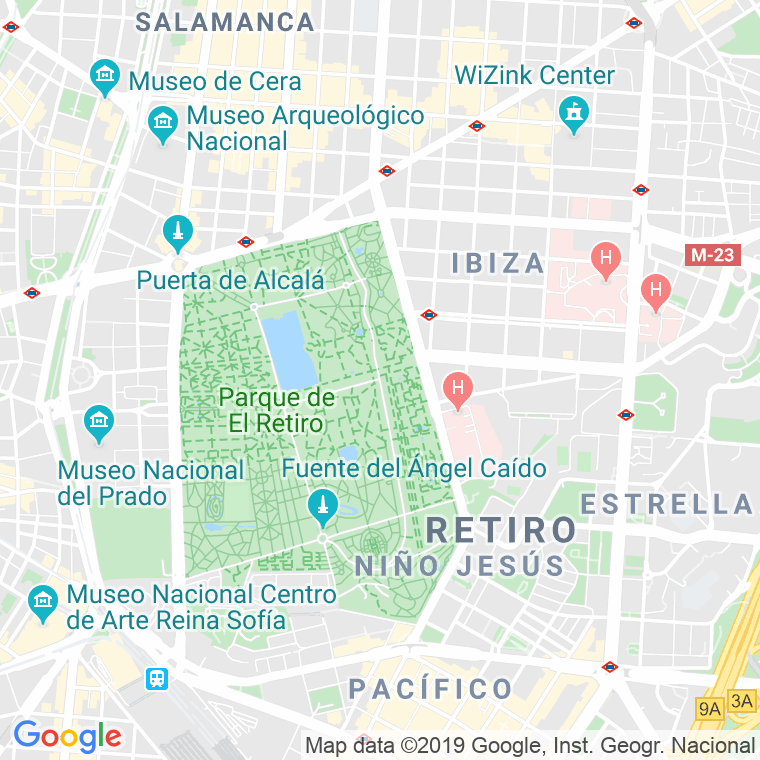 Código Postal calle Duque Fernan Nuñez, paseo en Madrid