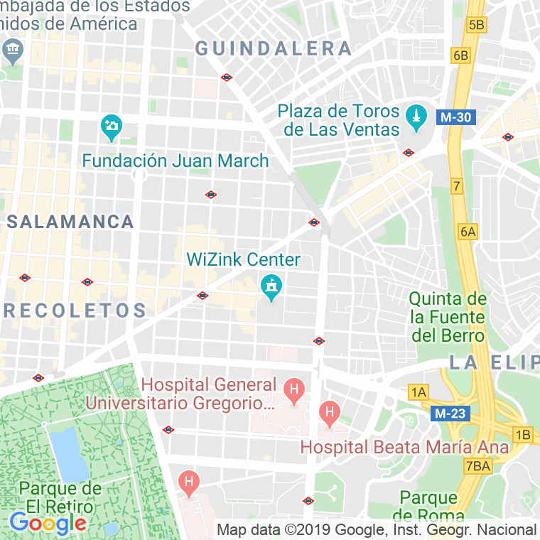 Código Postal calle Goya   (Impares Del 91 Al Final)  (Pares Del 72 Al Final) en Madrid