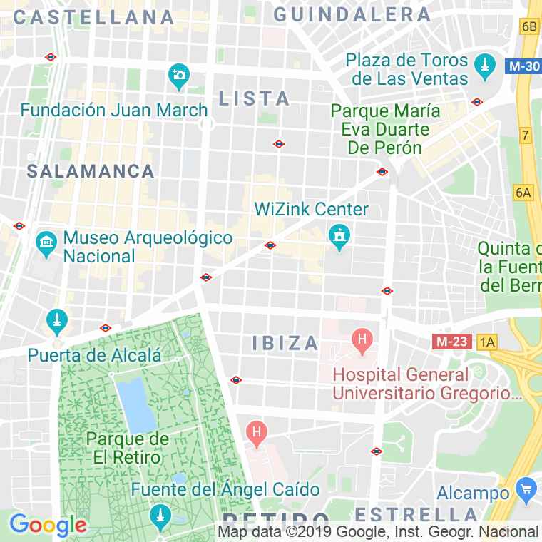 Código Postal calle Jorge Juan   (Impares Del 63 Al 133)  (Pares Del 62 Al 108) en Madrid