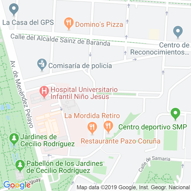 Código Postal calle Pio Baroja en Madrid