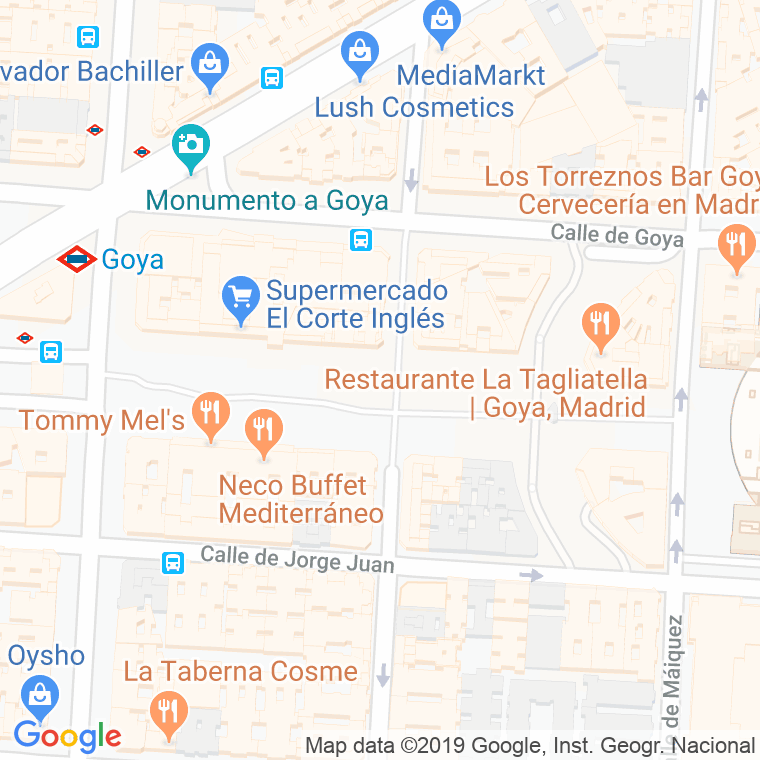 Código Postal calle Salvador Dali, plaza en Madrid