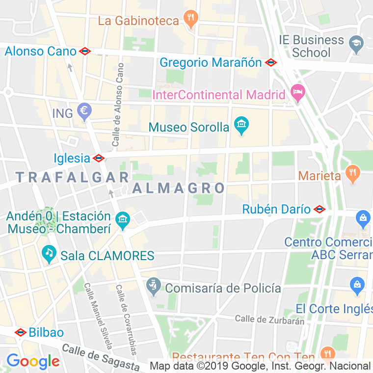 Código Postal calle Rafael Calvo en Madrid