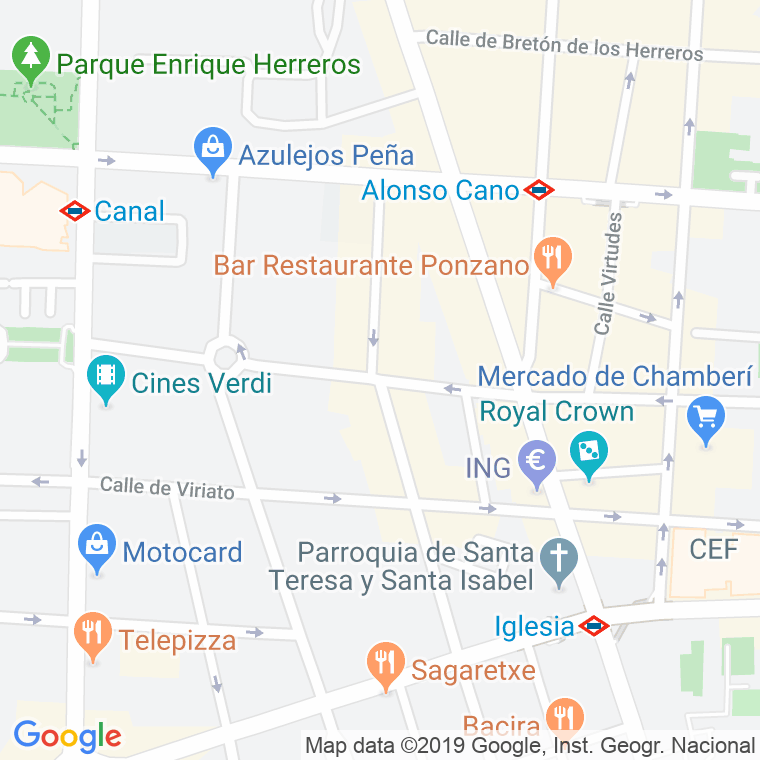 Código Postal calle Santisima Trinidad en Madrid