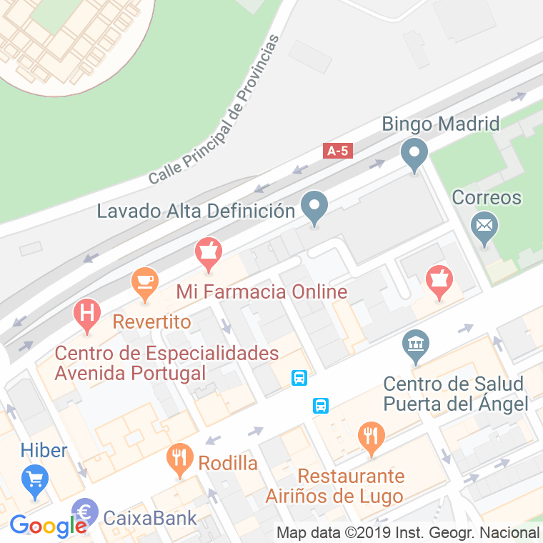 Código Postal calle Almirante Requesens en Madrid