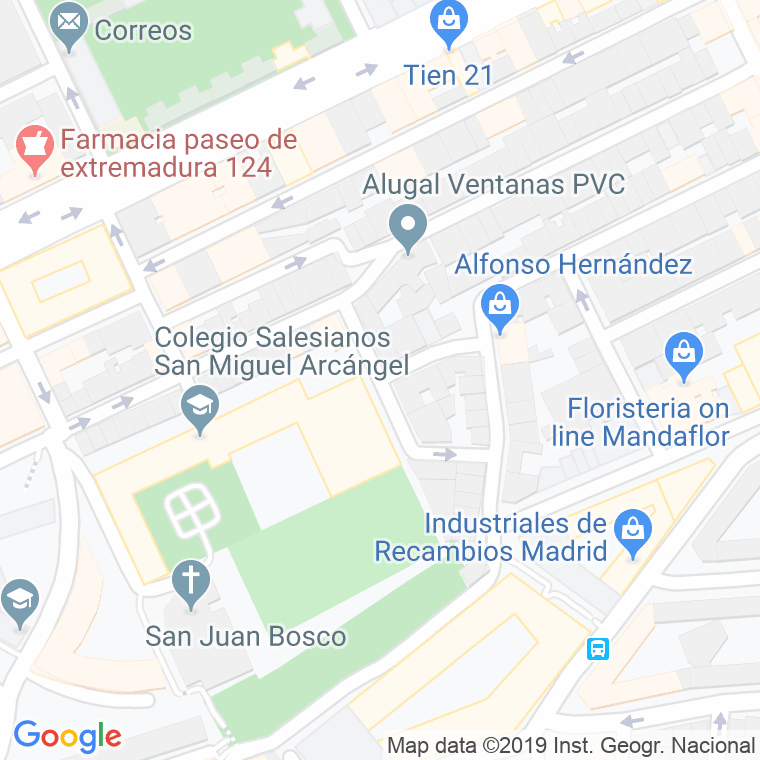 Código Postal calle Cabello Lapiedra en Madrid