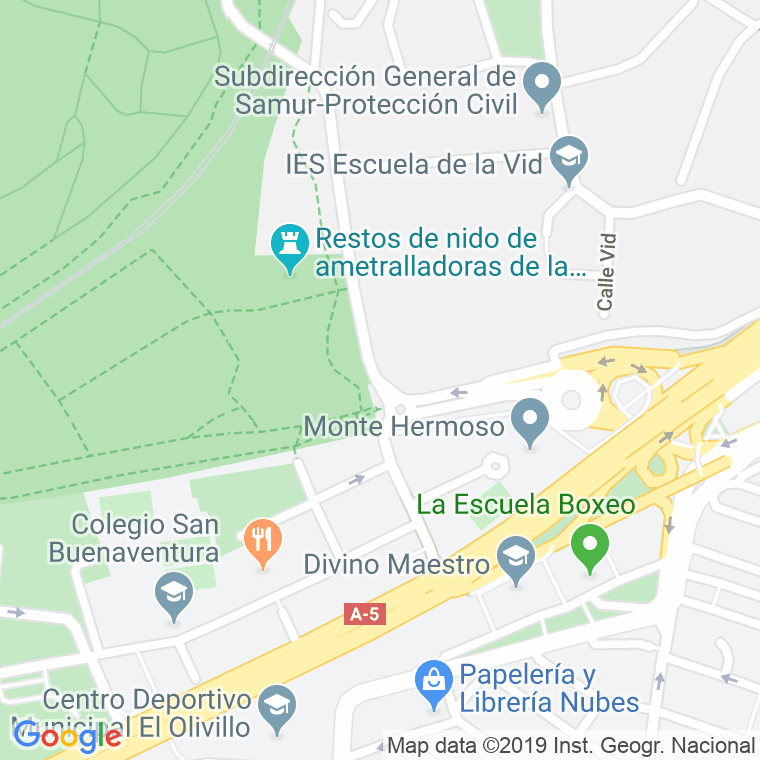Código Postal calle Dante en Madrid