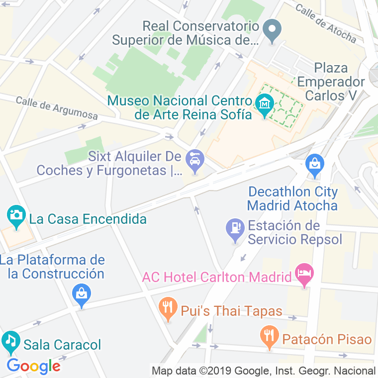 Código Postal calle Atocha, ronda en Madrid