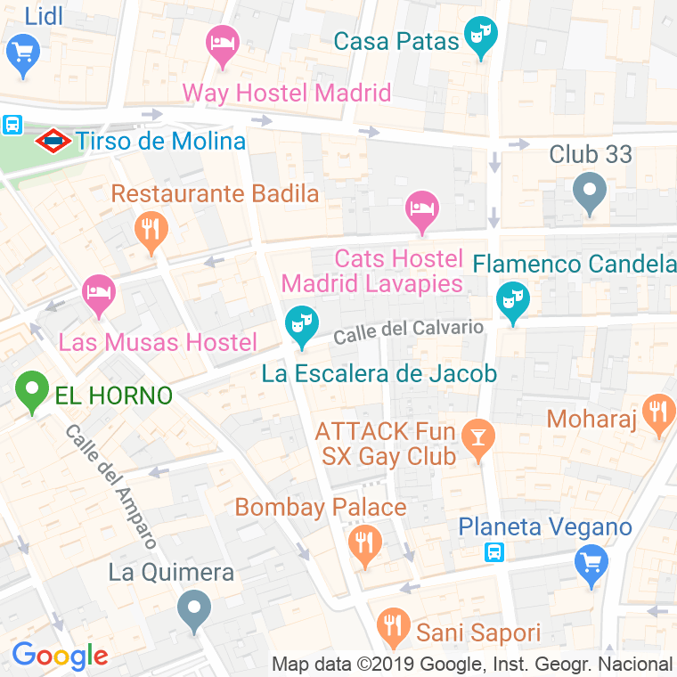 Código Postal calle Calvario en Madrid