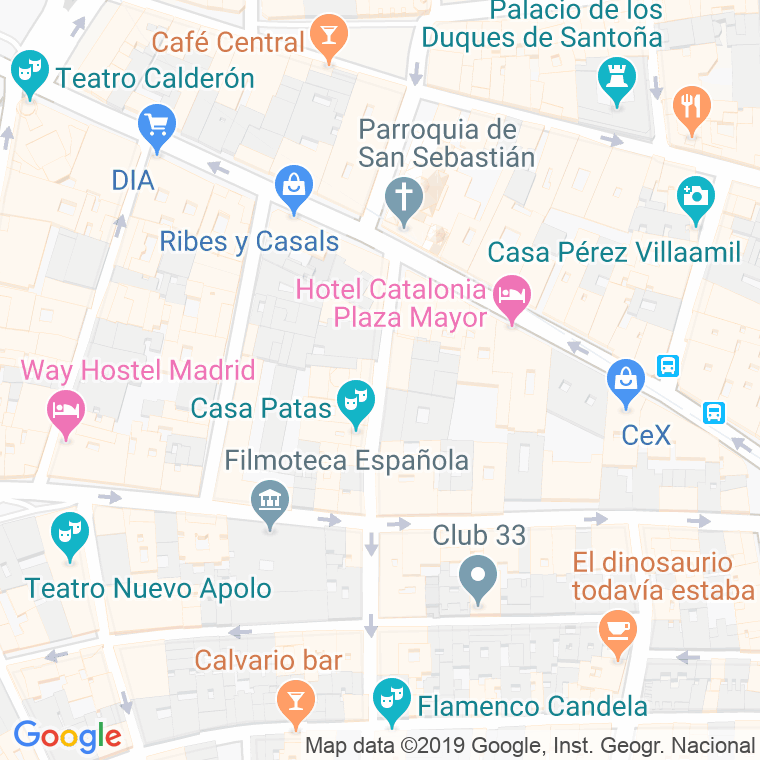 Código Postal calle Cañizares en Madrid