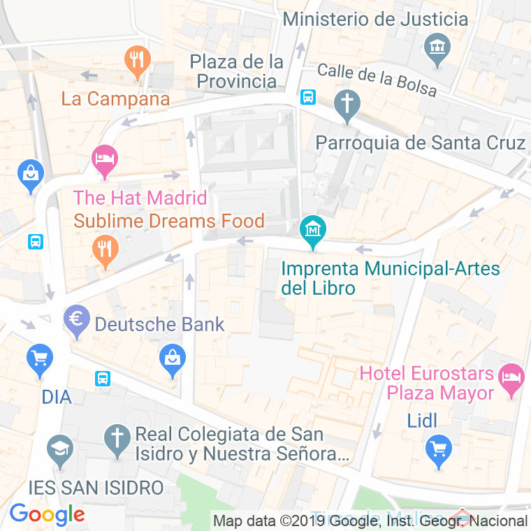 Código Postal calle Concepcion Jeronima, callejon en Madrid