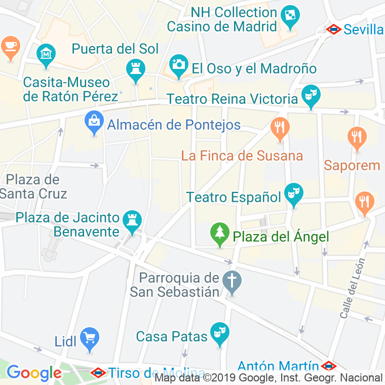 Código Postal calle Espoz Y Mina en Madrid