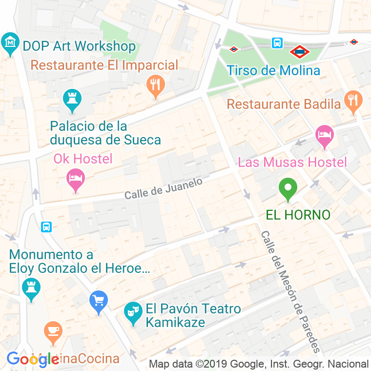 Código Postal calle Juanelo en Madrid