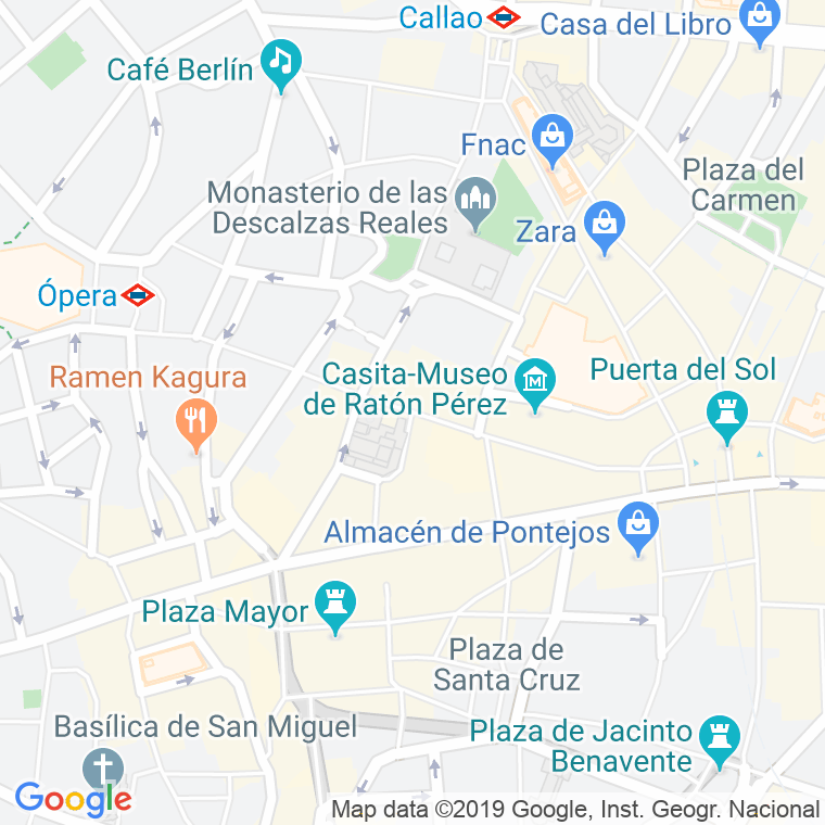 Código Postal calle Arenal en Madrid