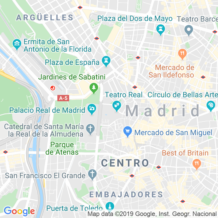 Código Postal calle Caja De Ahorros, pasaje en Madrid