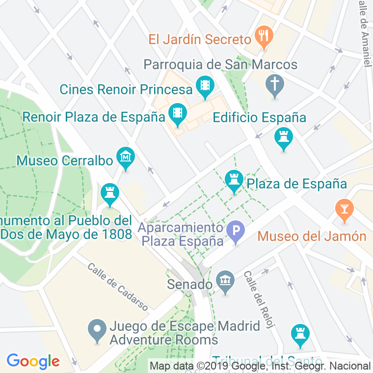 Código Postal calle España, plaza en Madrid