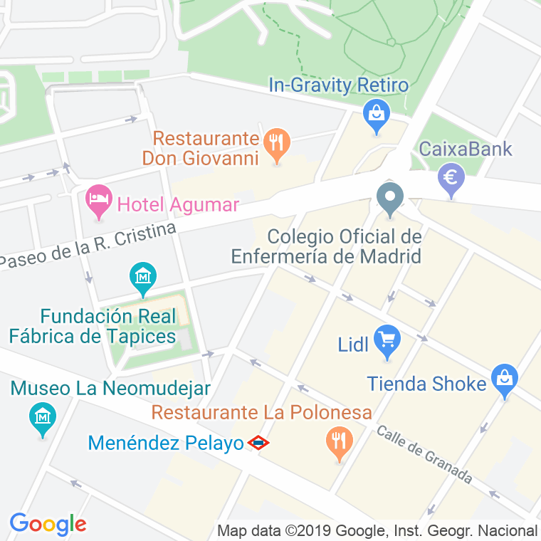 Código Postal calle Gutemberg en Madrid