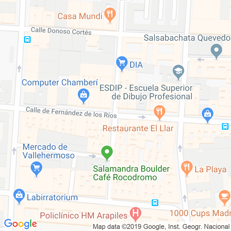 Código Postal calle Escosura en Madrid
