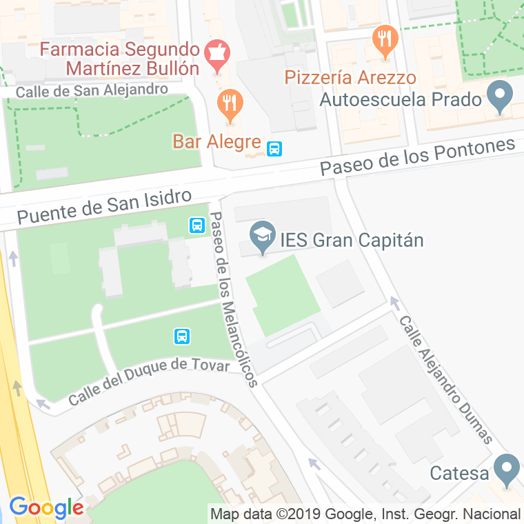 Código Postal calle Gran Capitan, glorieta en Madrid