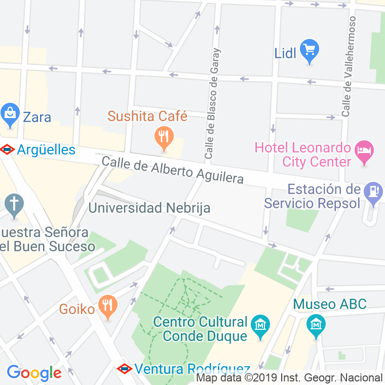 Código Postal calle Martires De Alcala en Madrid