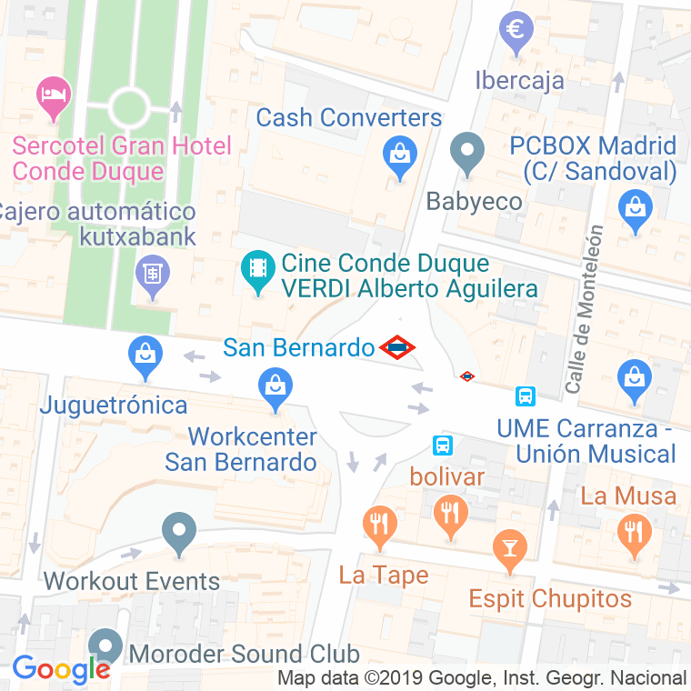 Código Postal calle Ruiz Gimenez, glorieta en Madrid