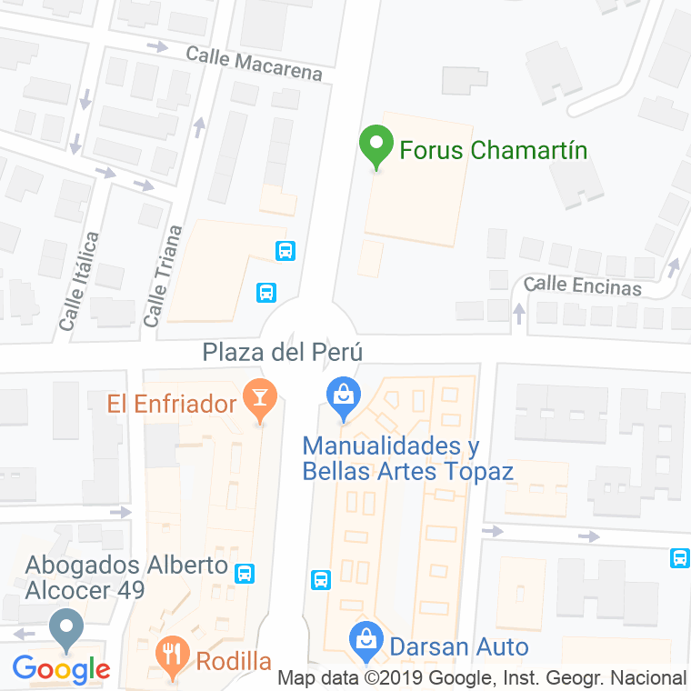 Código Postal calle Peru, plaza (Impares Del 1 Al Final)  (Pares Del 2 Al Final) en Madrid