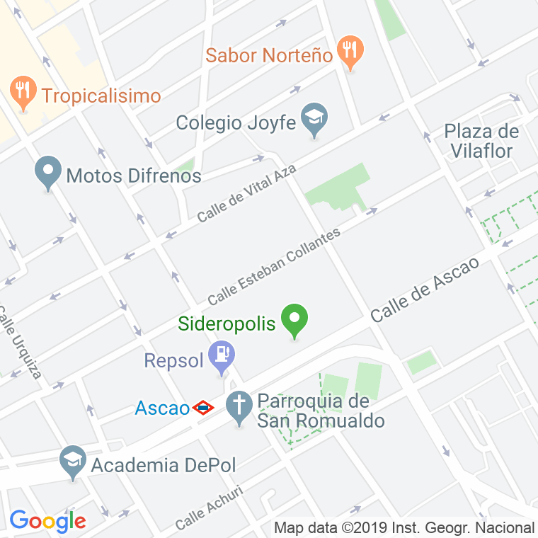 Código Postal calle Esteban Collante en Madrid