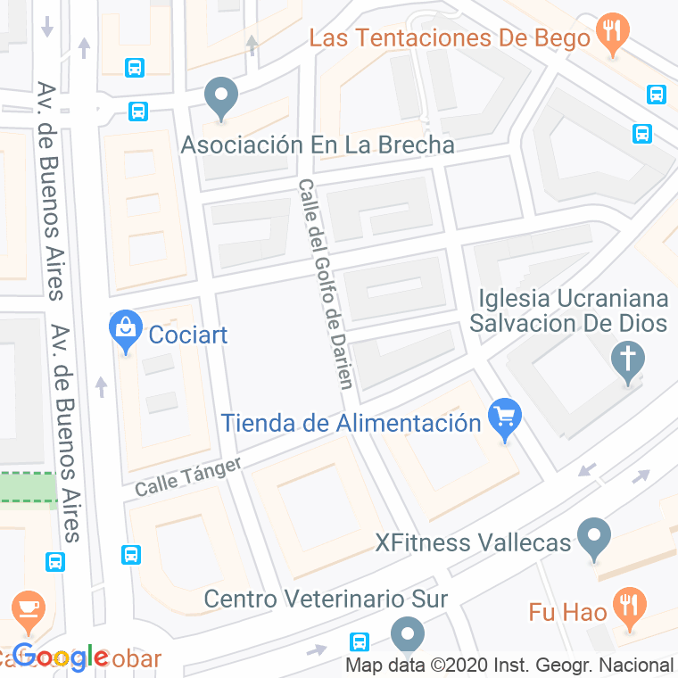 Código Postal calle Golfo De Darien en Madrid