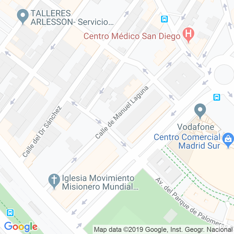 Código Postal calle Manuel Laguna en Madrid