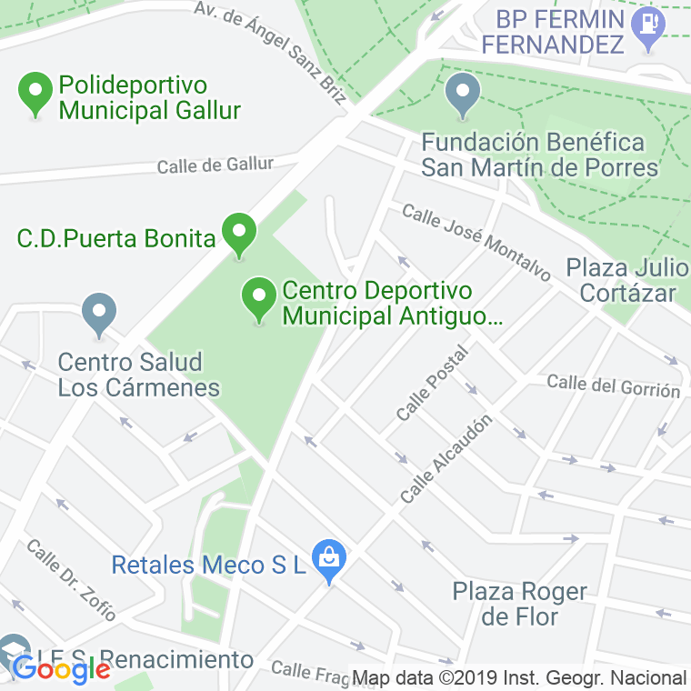 Código Postal calle Bandera, La en Madrid