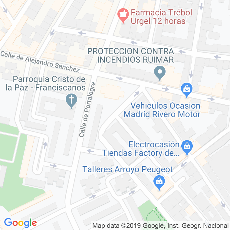 Código Postal calle Cigueña en Madrid