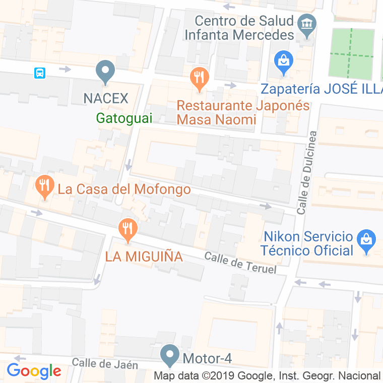Código Postal calle Aquilino Dominguez en Madrid