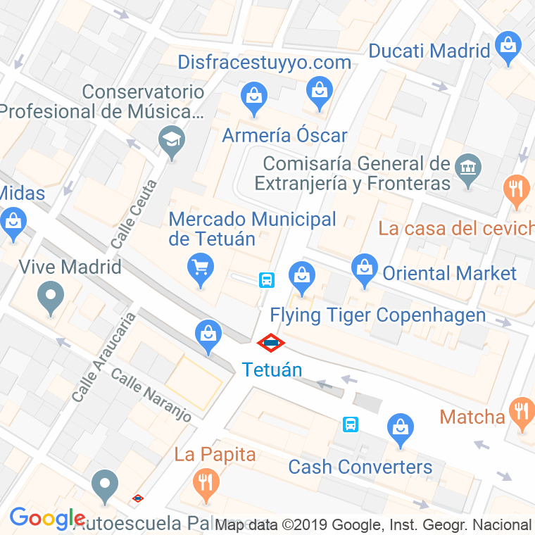 Código Postal calle Garcia Cea, callejon en Madrid