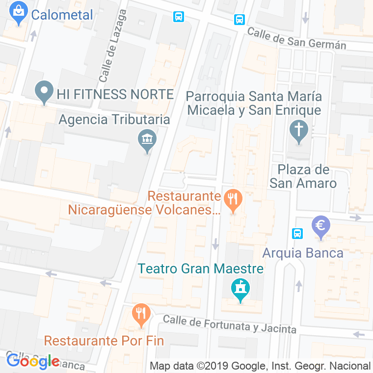 Código Postal calle Infanta Mercedes, travesia en Madrid