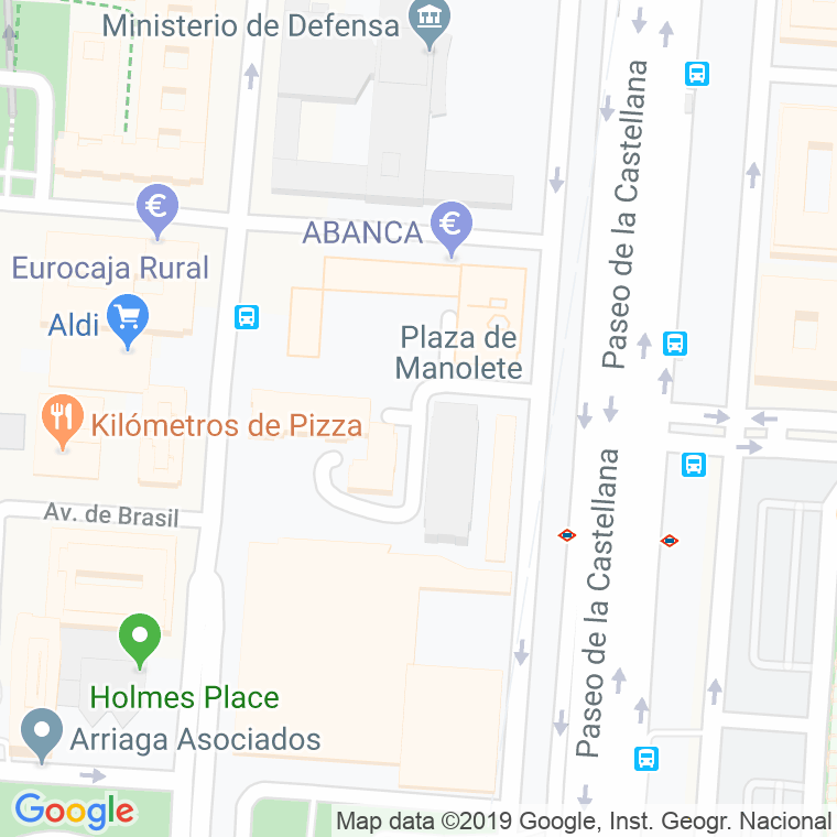 Código Postal calle Manolete, plaza en Madrid