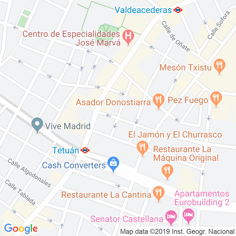 Código Postal calle Roble en Madrid