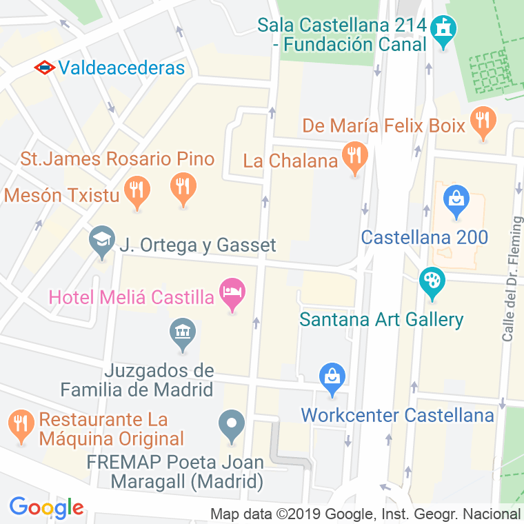 Código Postal calle Rosario Pino en Madrid