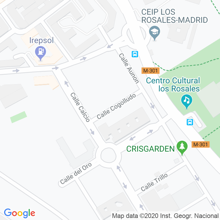 Código Postal calle Cogolludo en Madrid