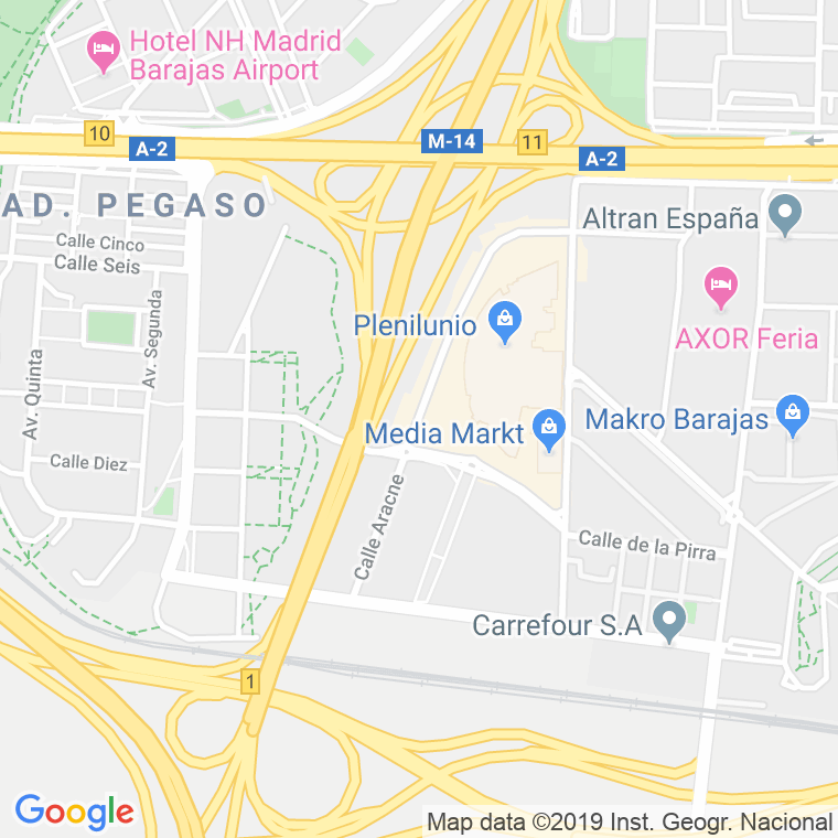 Código Postal calle Aracne en Madrid